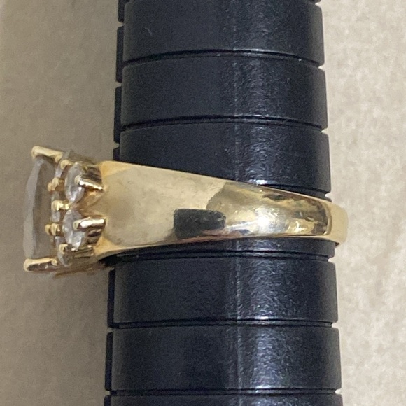 14K Yellow Gold Large CZ Ring - Picture 11 of 16